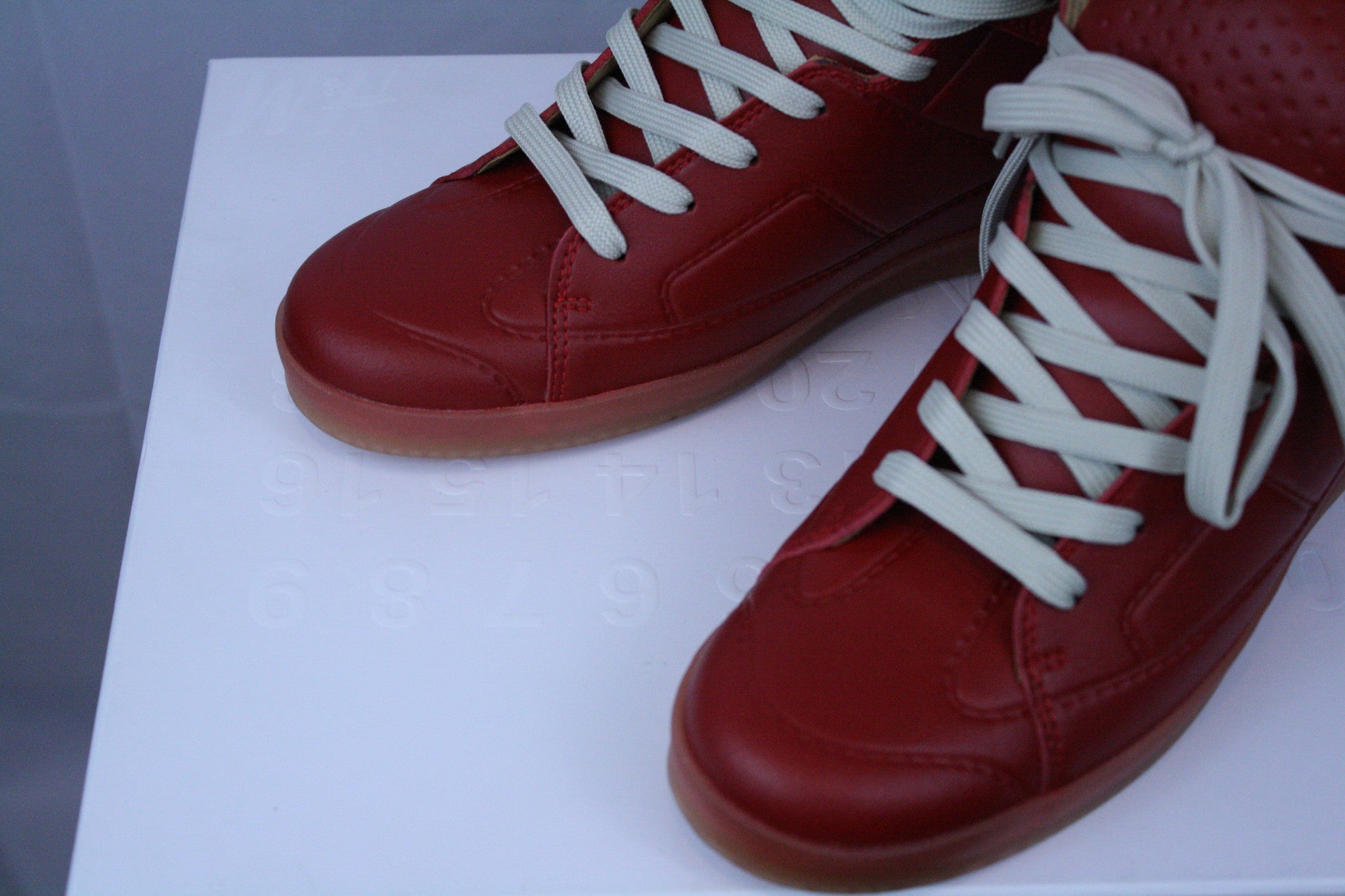 DEADSTOCK Red H&M x Margiela Hi-Top Sneakers (10)