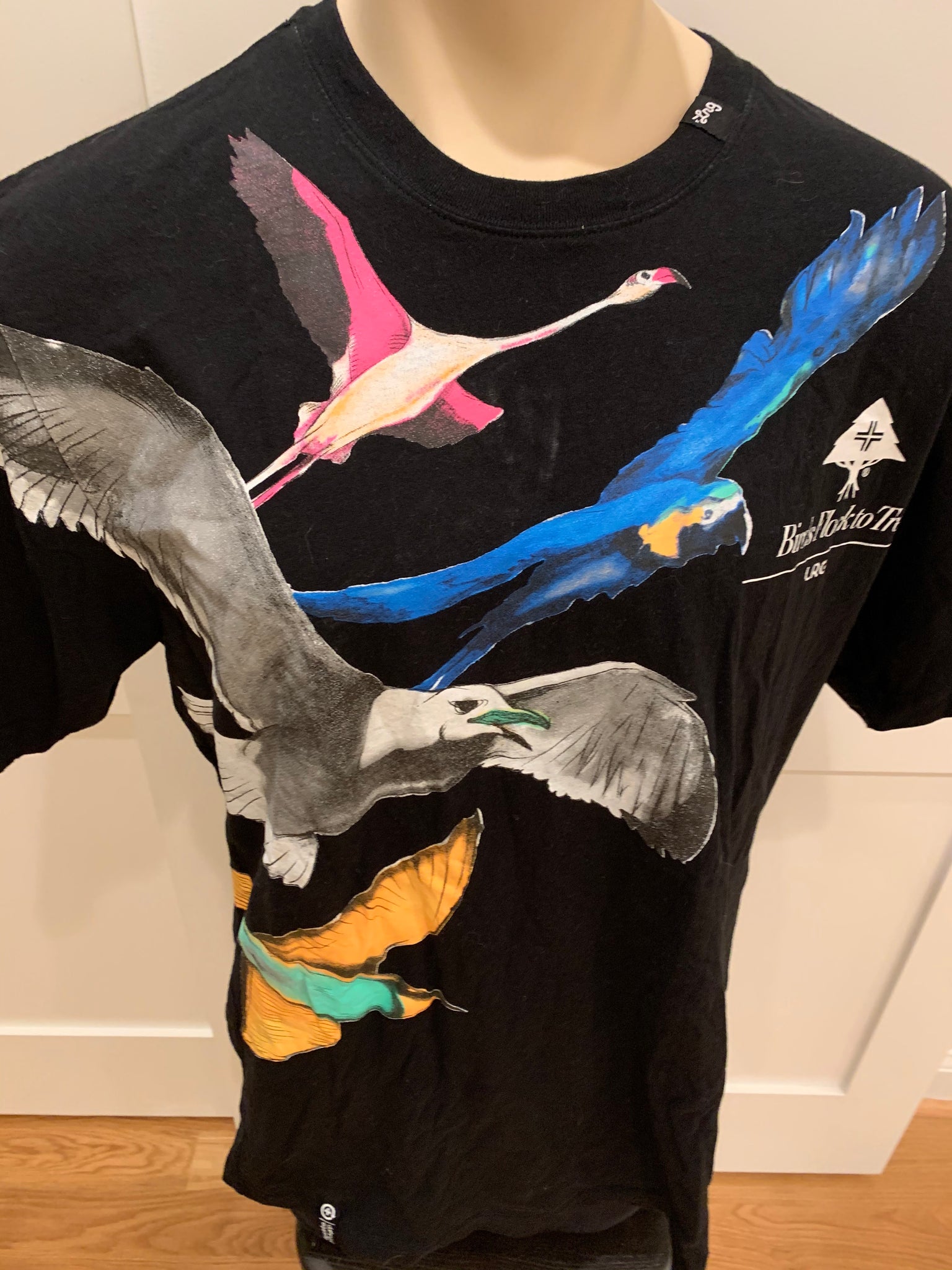 LRG "Birds Flock to Trees" Tee Shirt - Black (XL)