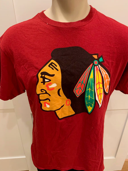Chicago Blackhawks Short Sleeve Tee Shirt (Red) - Large