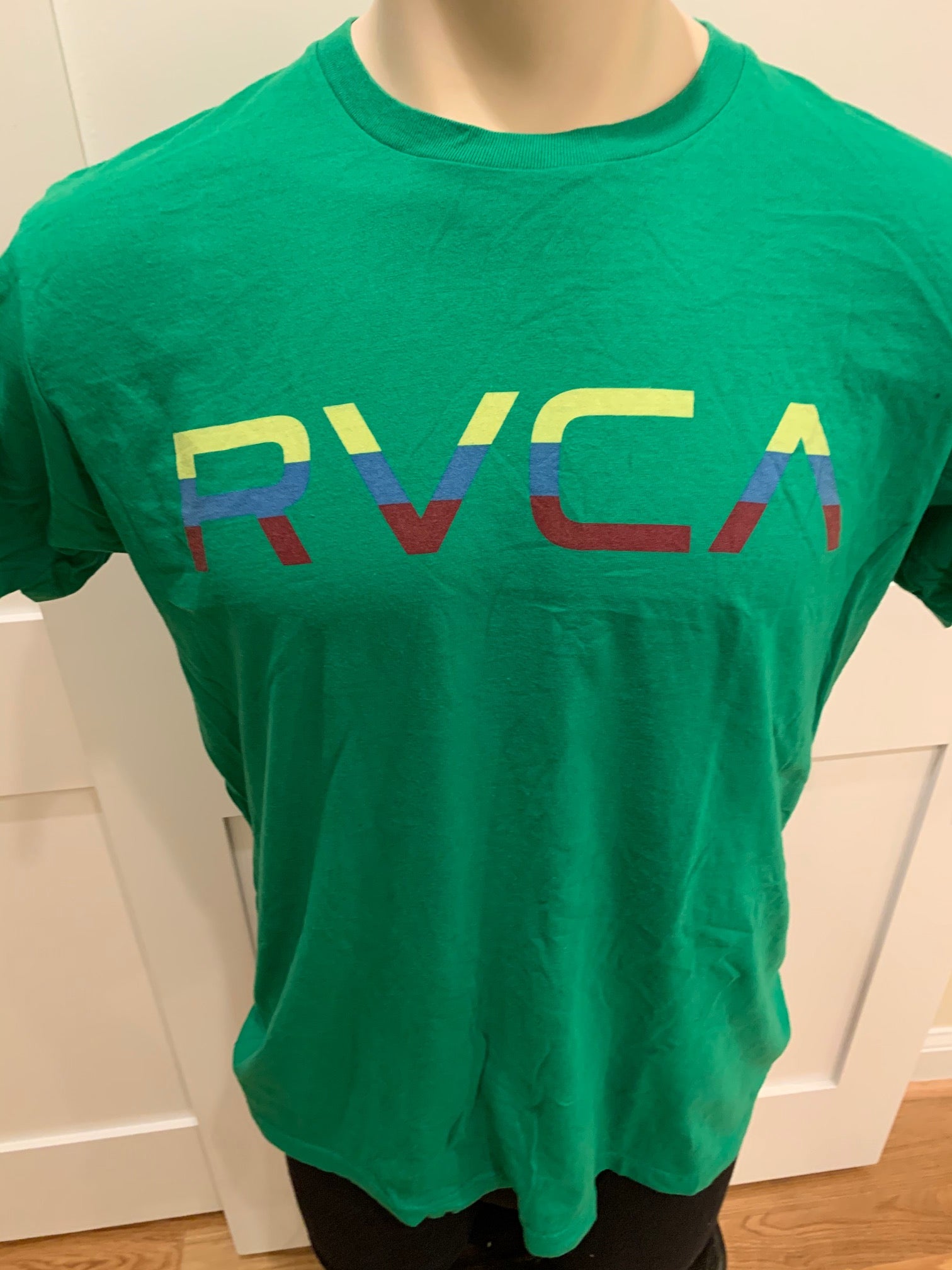 RVCA Logo Tee Shirt (Green) - Large