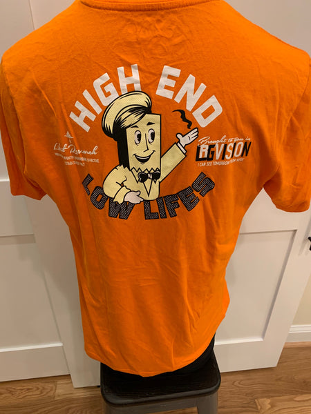 LRG "High End - Low Lifes" Tee Shirt - Orange - Large