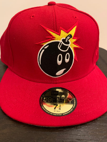 "Bomb" Hat - Red  Size 7-3/4"