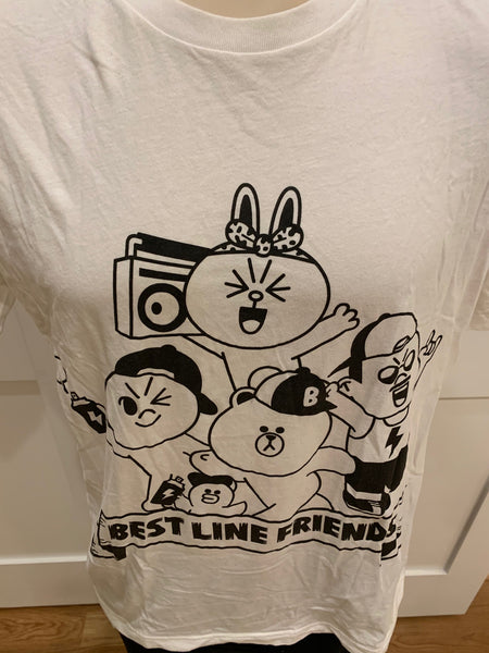 Best Line Friends White Tee Shirt - XL
