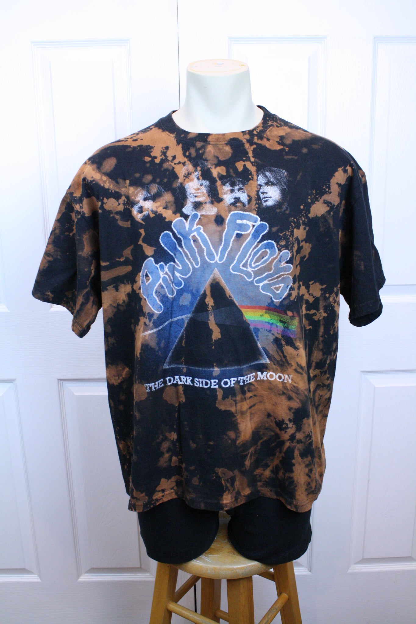 CUSTOM Pink Floyd Bleach Splatter T-Shirt (XL)